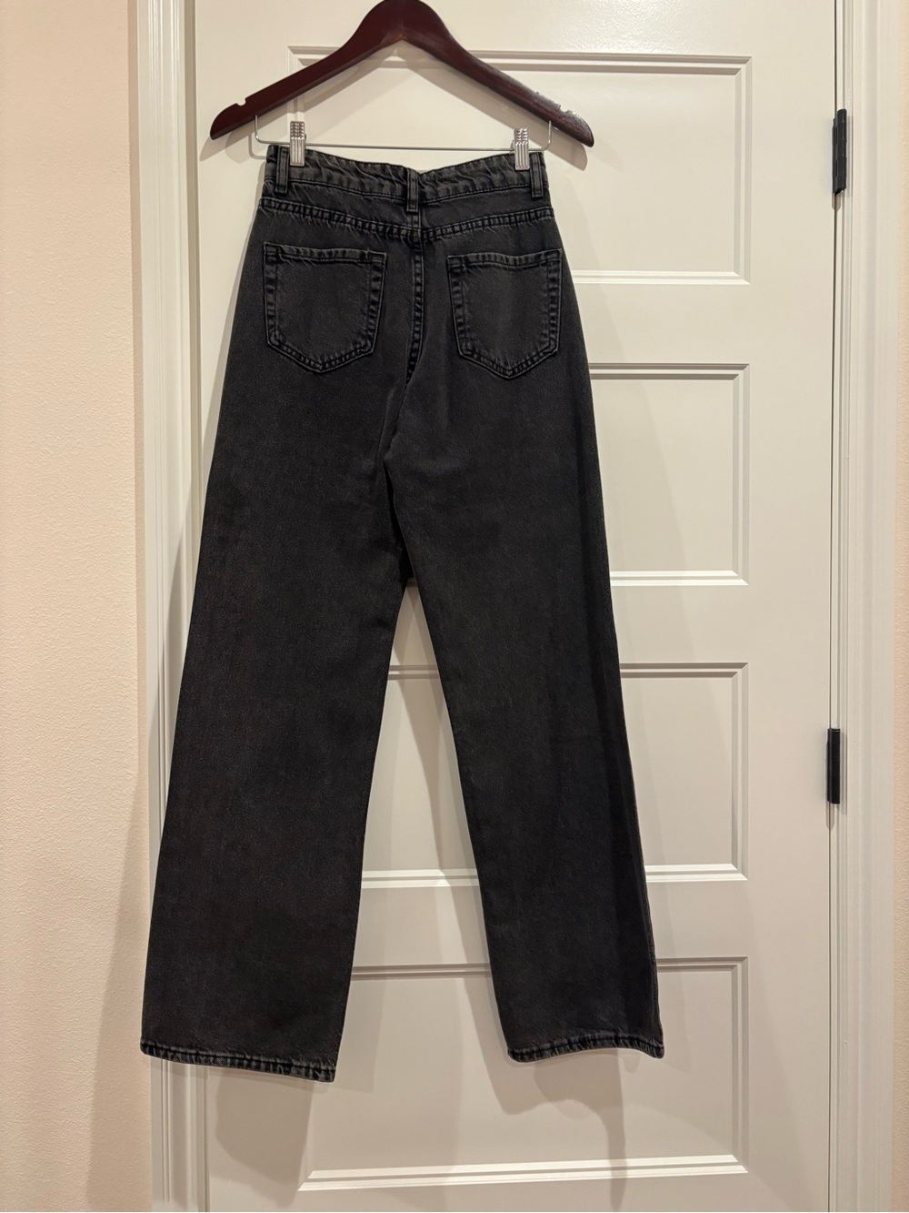 PIRAL Black Rhinestone 100% Cotton Straight Leg Jeans — Size S (25–26) - Picture 3 of 5